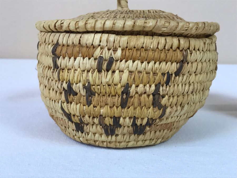 Native American Indian Basket With Lid [Photo 4]