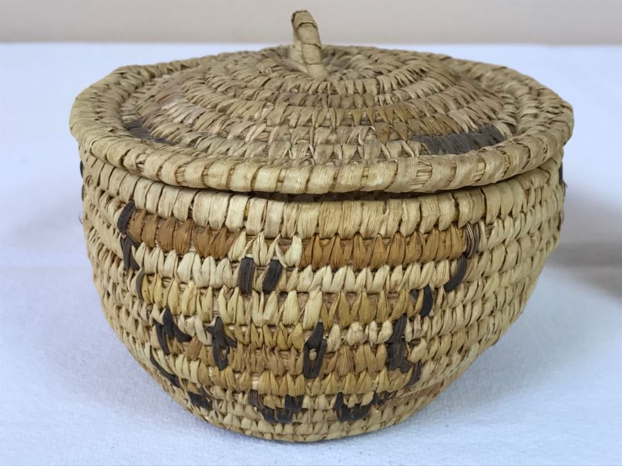 Native American Indian Basket With Lid [Photo 3]