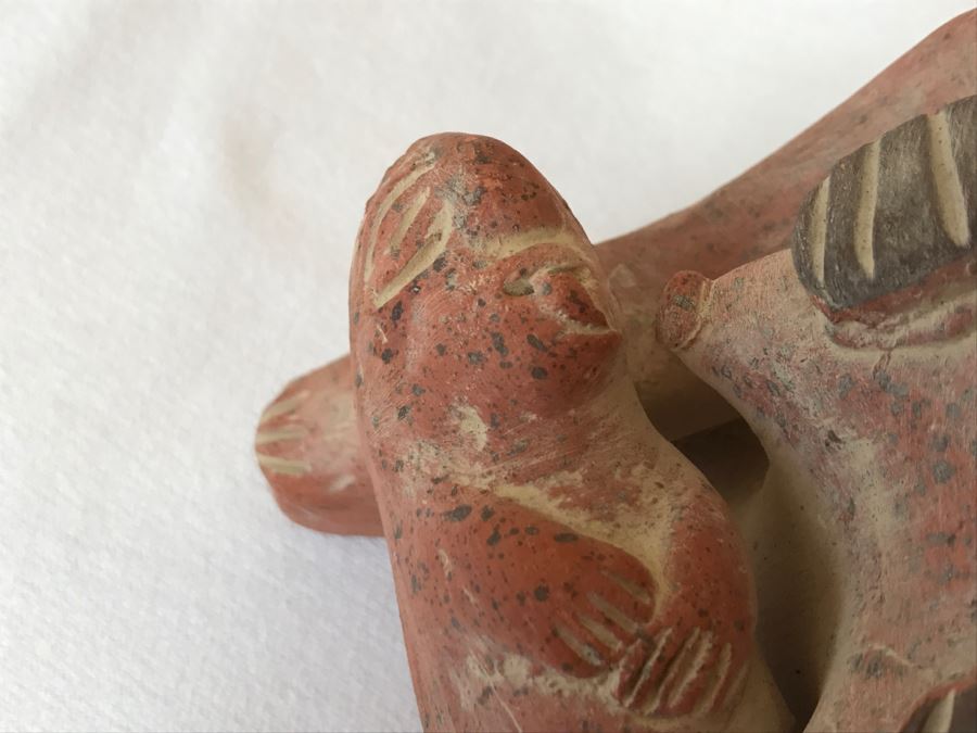 Pair Of Reproduction Mayan Clay Mother And Child Sculptures [Photo 9]