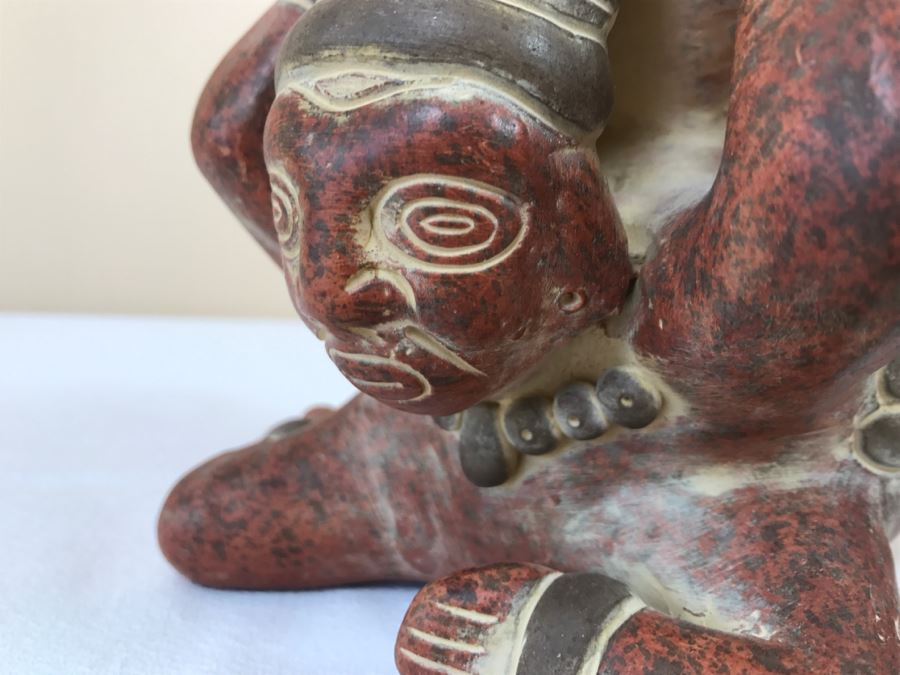 Pair Of Reproduction Mayan Clay Sculptures [Photo 11]