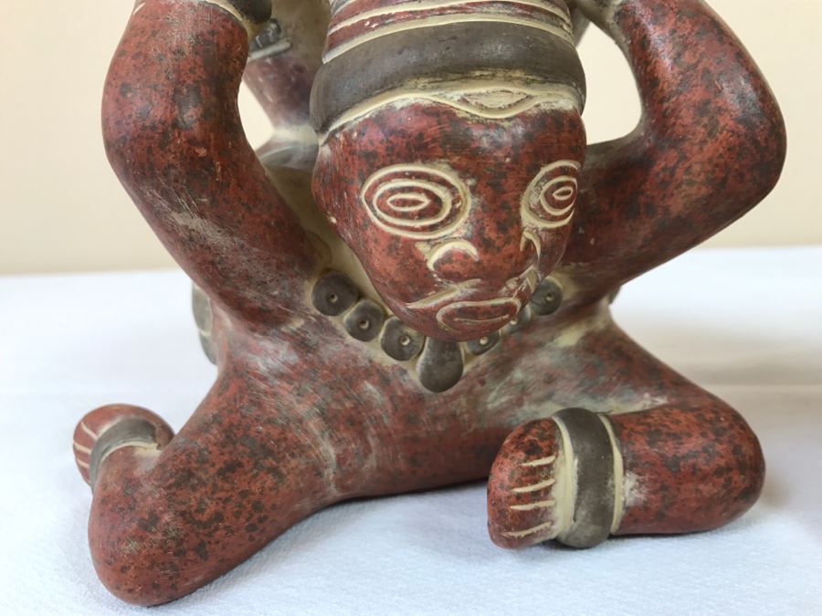 Pair Of Reproduction Mayan Clay Sculptures [Photo 6]