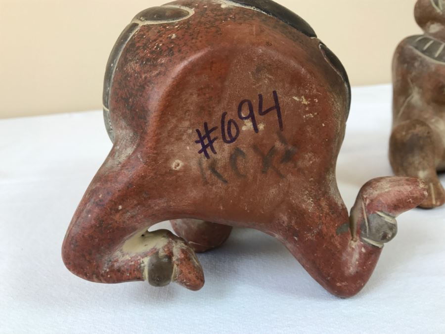 Pair Of Reproduction Mayan Clay Sculptures [Photo 12]