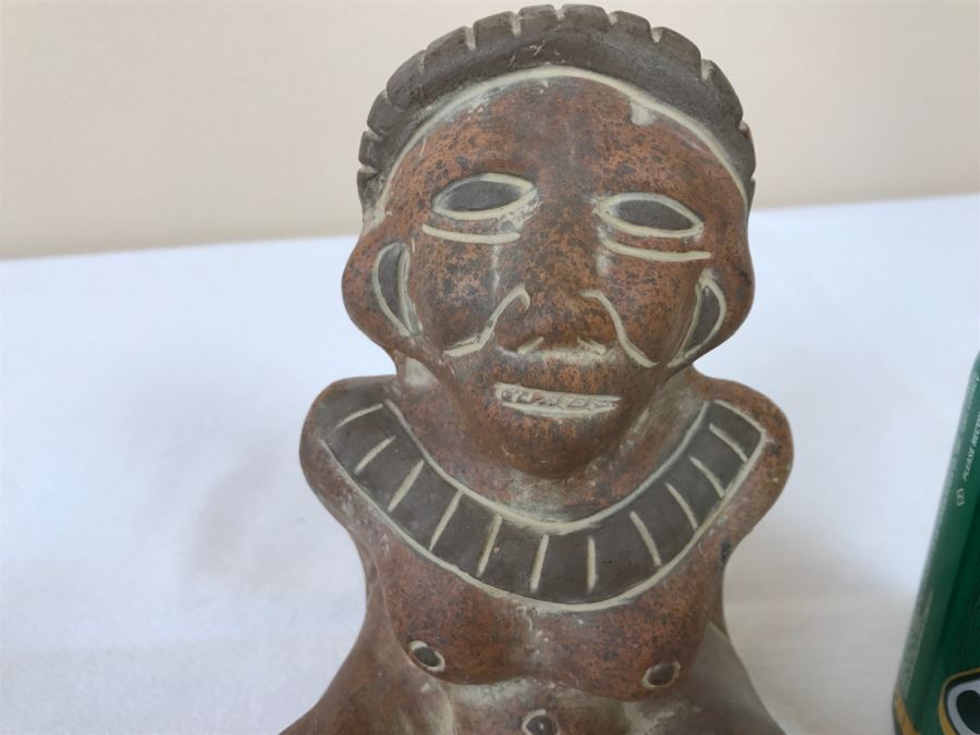 Pair Of Reproduction Mayan Clay Sculptures [Photo 15]