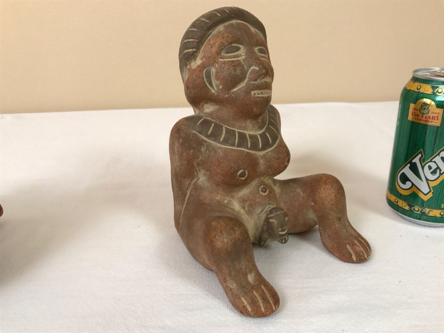 Pair Of Reproduction Mayan Clay Sculptures [Photo 21]