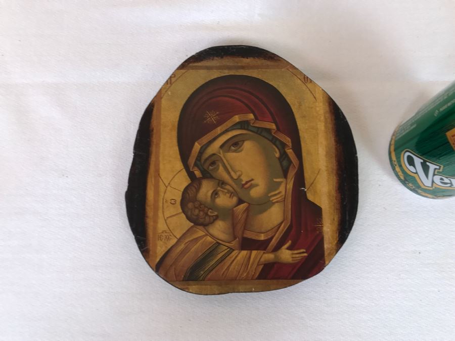 Reproduction Russian Icon On Tree Board [Photo 2]