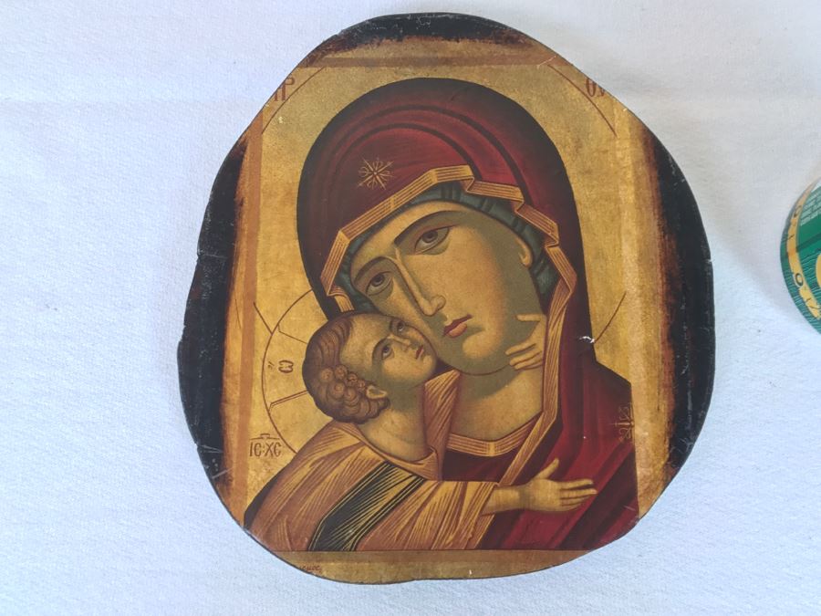 Reproduction Russian Icon On Tree Board [Photo 1]
