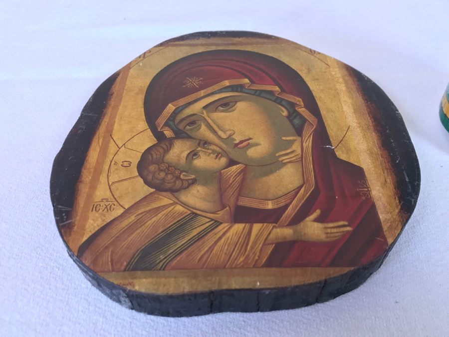 Reproduction Russian Icon On Tree Board [Photo 3]