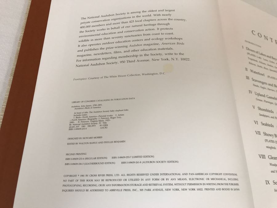 Large Book The Audubon Society Baby Elephant Folio 0-89659-231-6 Regular Edition Audubon's Birds Of America Roger Tory Peterson & Virginia Marie Peterson [Photo 11]