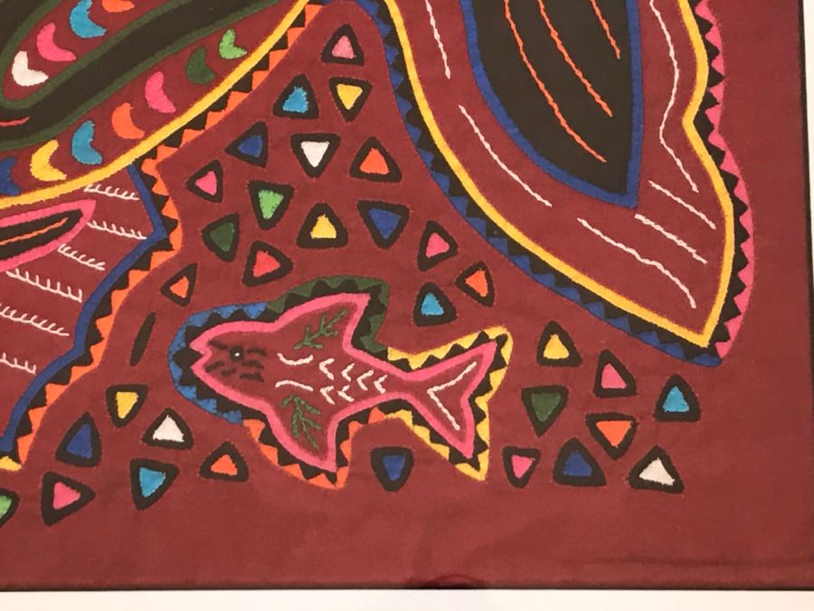 Framed Guatamalan Fish Embroidery [Photo 6]