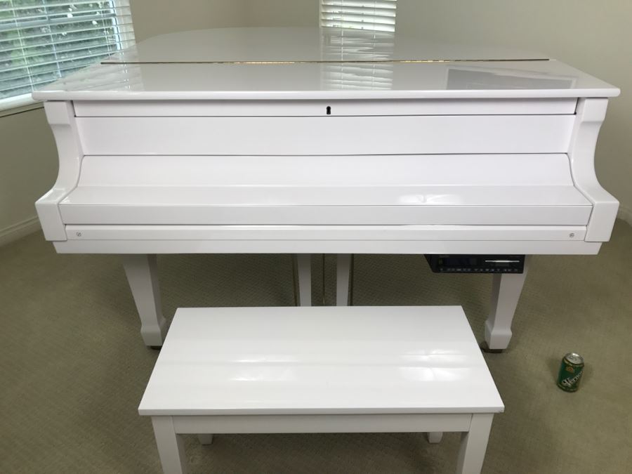 WM. Knable & Co. KN-500 Player Piano With Piano Disc Model PDS-128 PLUS With Bench And Collection Of Piano Discs (See Details) [Photo 2]