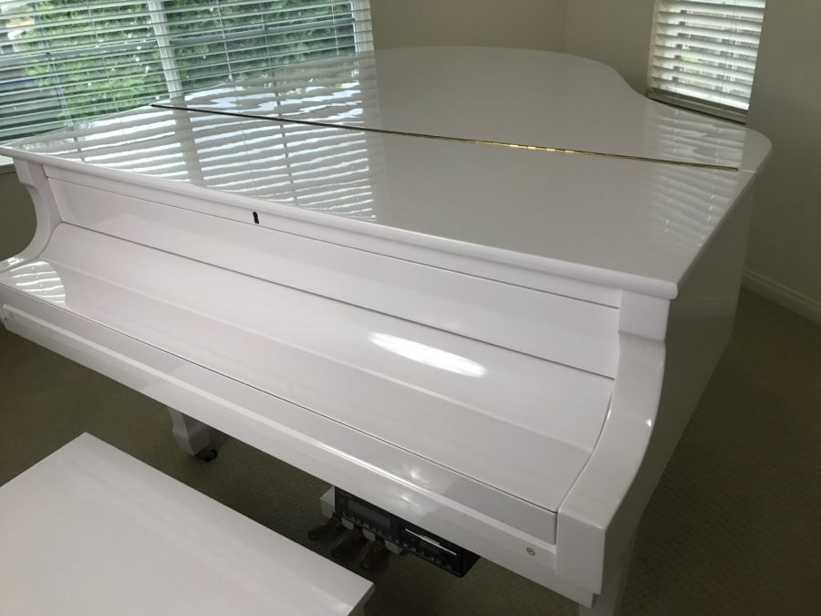 WM. Knable & Co. KN-500 Player Piano With Piano Disc Model PDS-128 PLUS With Bench And Collection Of Piano Discs (See Details) [Photo 3]