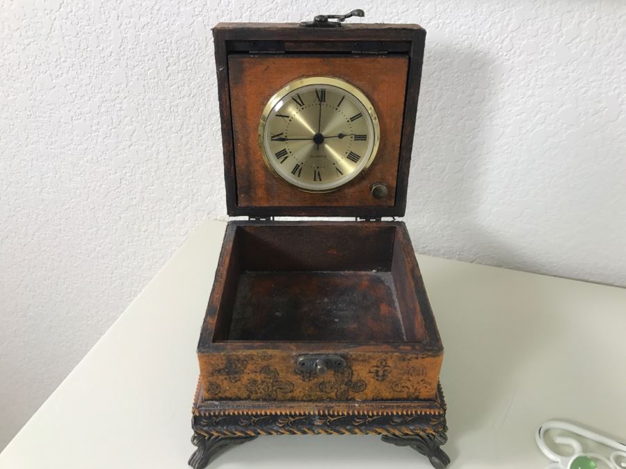 Items Shown On Cabinet: Metal Table Lamp, Decorative Clock, Cross, Decorative Plaque With Stand And Decorative Metal Ball [Photo 7]