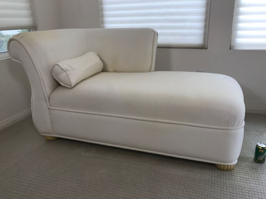 Stylish Chaise Lounge (Some Areas Of Staining As Shown In Photos) [Photo 1]