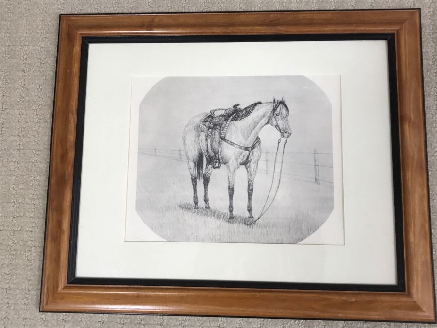 Set Of (4) Framed Horse Prints [Photo 4]