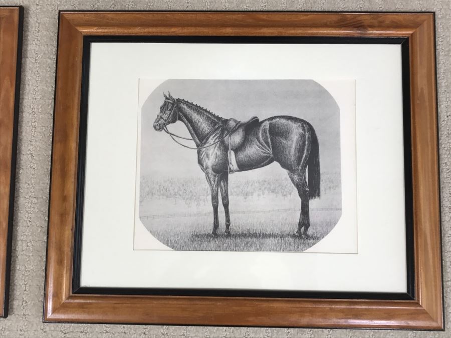 Set Of (4) Framed Horse Prints [Photo 2]