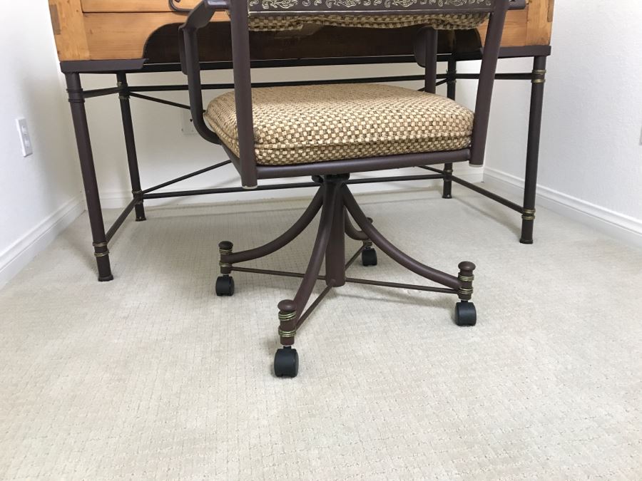 Rustic Writing Table Desk With Desk Chair 50'W X 26'D X 31'H [Photo 7]