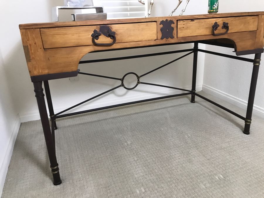 Rustic Writing Table Desk With Desk Chair 50'W X 26'D X 31'H [Photo 5]