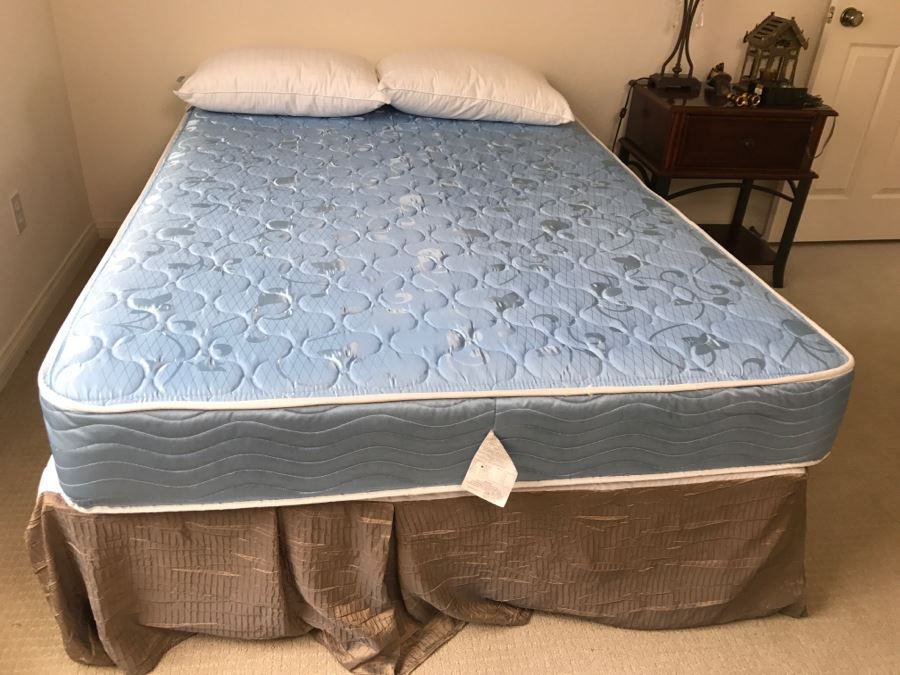 full size mattress boxspring and frame set