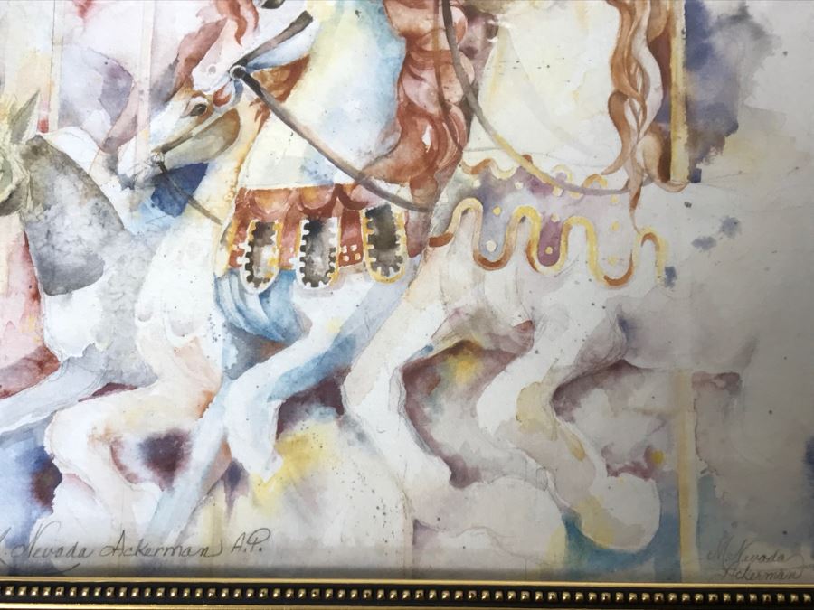 Carousell Artist Proof Giclee Print 1 Of 3 By M. Nevada Ackerman 8in X 9in Hand Signed With COA [Photo 5]
