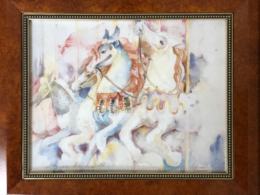 Carousell Artist Proof Giclee Print 1 Of 3 By M. Nevada Ackerman 8in X 9in Hand Signed With COA [Photo 1]