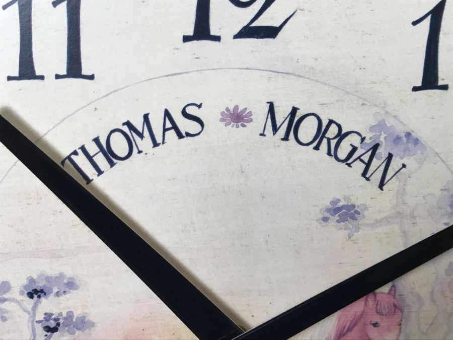 Reproduction Thomas Morgan Horse Battery Operated Wall Clock [Photo 5]