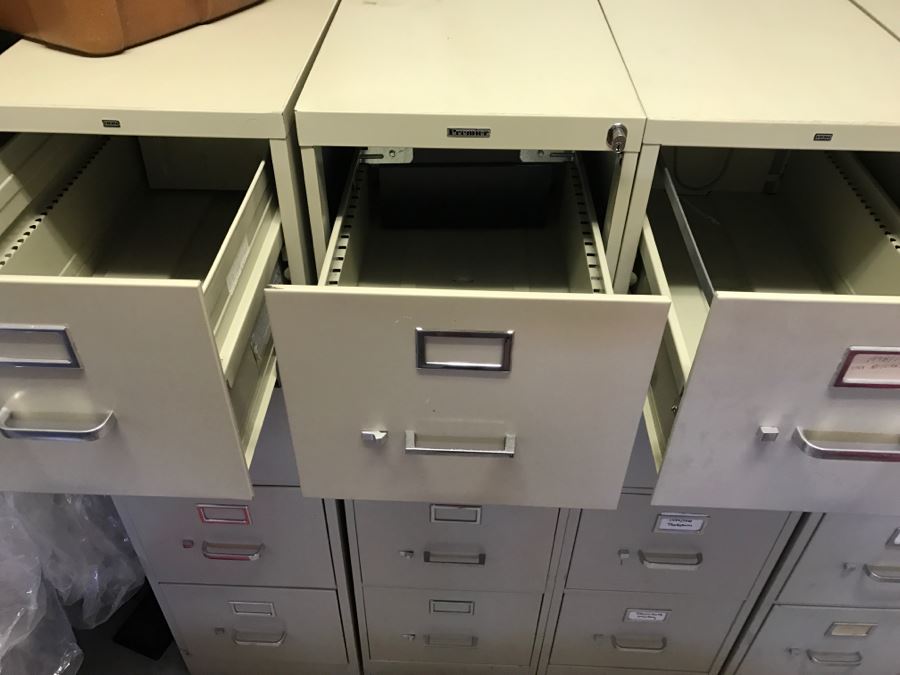 (3) 4-Drawer Metal Filing Cabinets (Two Are HON, One Is Premier) [Photo 6]