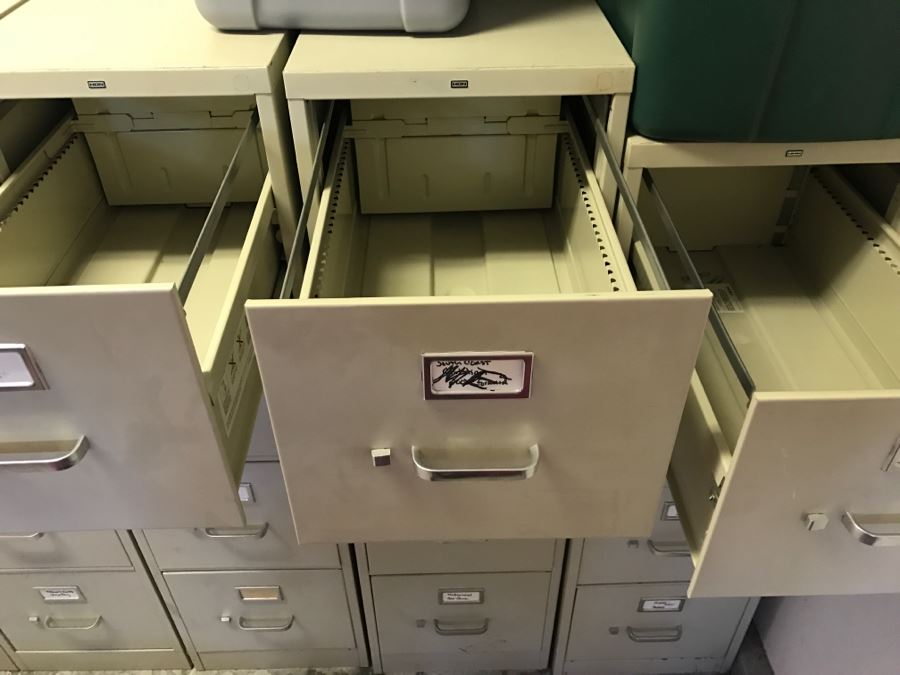 (3) 4-Drawer HON Metal Filing Cabinets [Photo 6]
