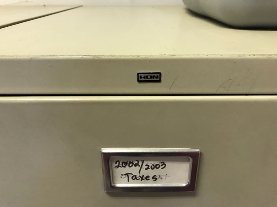 (3) 4-Drawer HON Metal Filing Cabinets [Photo 3]