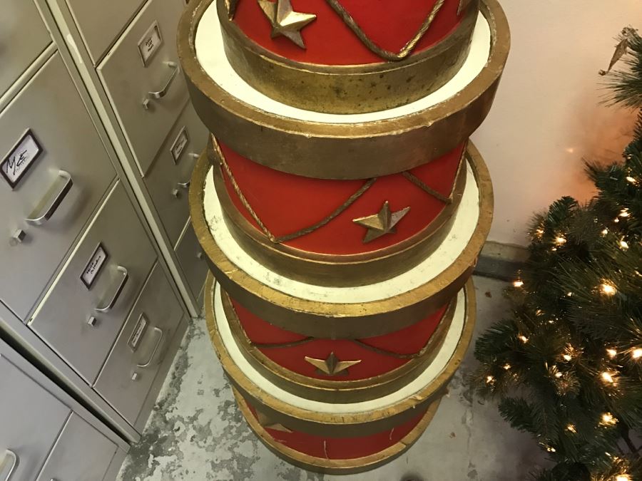 Pair Of Lighted Artificial Christmas Trees With Built-In Stands And Set Of Round Stacking Boxes [Photo 13]