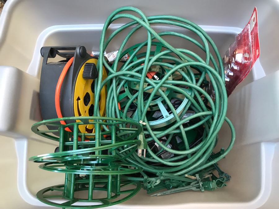 Tub Full Of Extension Cords