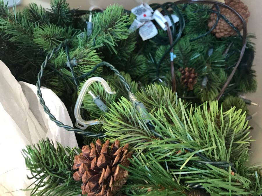 Tub Full Of Artificial Lighted Garland Decorations [Photo 7]