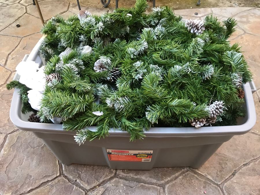 Tub Full Of Artificial Lighted Garland Decorations [Photo 3]