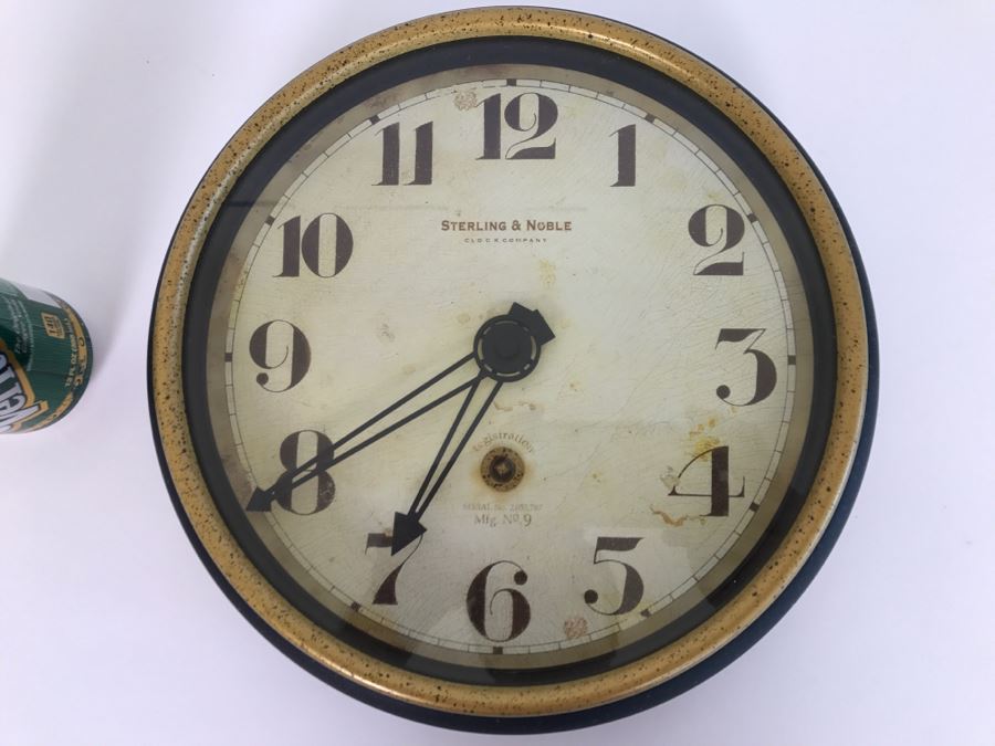 Reproduction Sterling & Noble Battery Powered Wall Clock