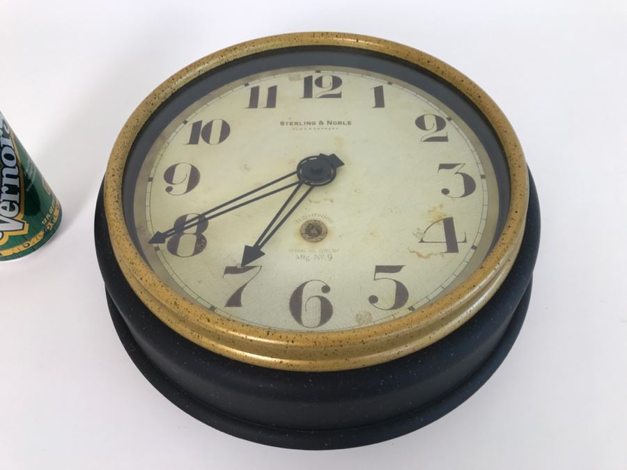 Reproduction Sterling & Noble Battery Powered Wall Clock