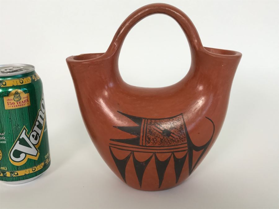 Native American Indian Wedding Vase (Note Hairline Crack In Photos) [Photo 7]