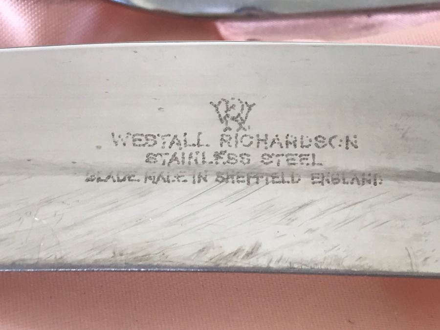 Westall Richardson Carving Set With Knife, Fork And Sharpener In Original Box Made In Sheffield England [Photo 6]