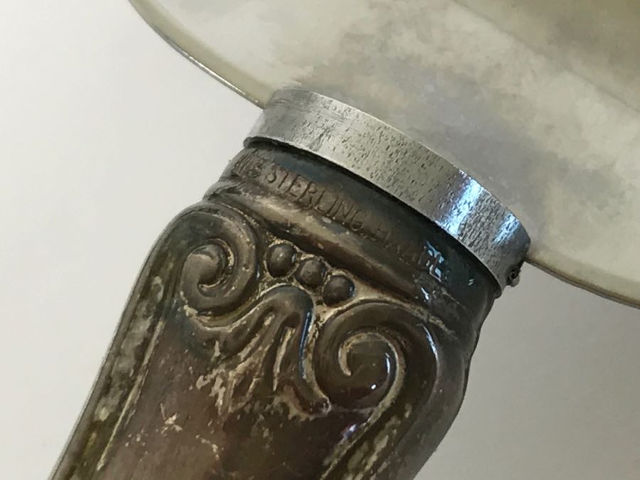 Set Of Vintage Sterling Silver And Mother Of Pearl Handle Knives By J.P. Stevens & Bro Atlanta GA Landers, Fray & Clark And Sterling Silver Handle Server [Photo 7]