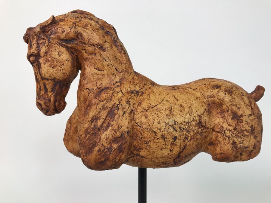 Floating Horse Sculpture On Metal Base [Photo 6]