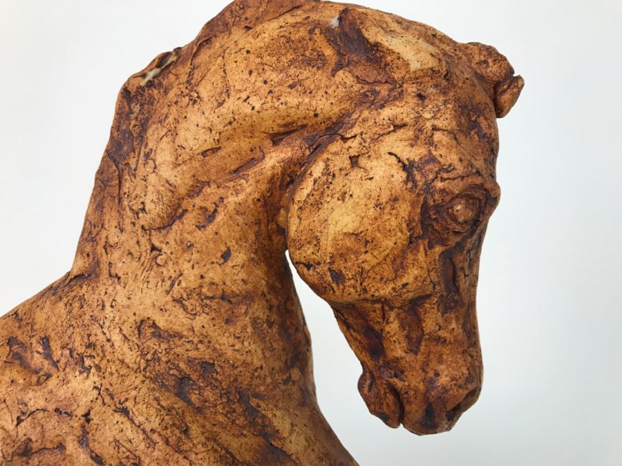 Floating Horse Sculpture On Metal Base [Photo 3]