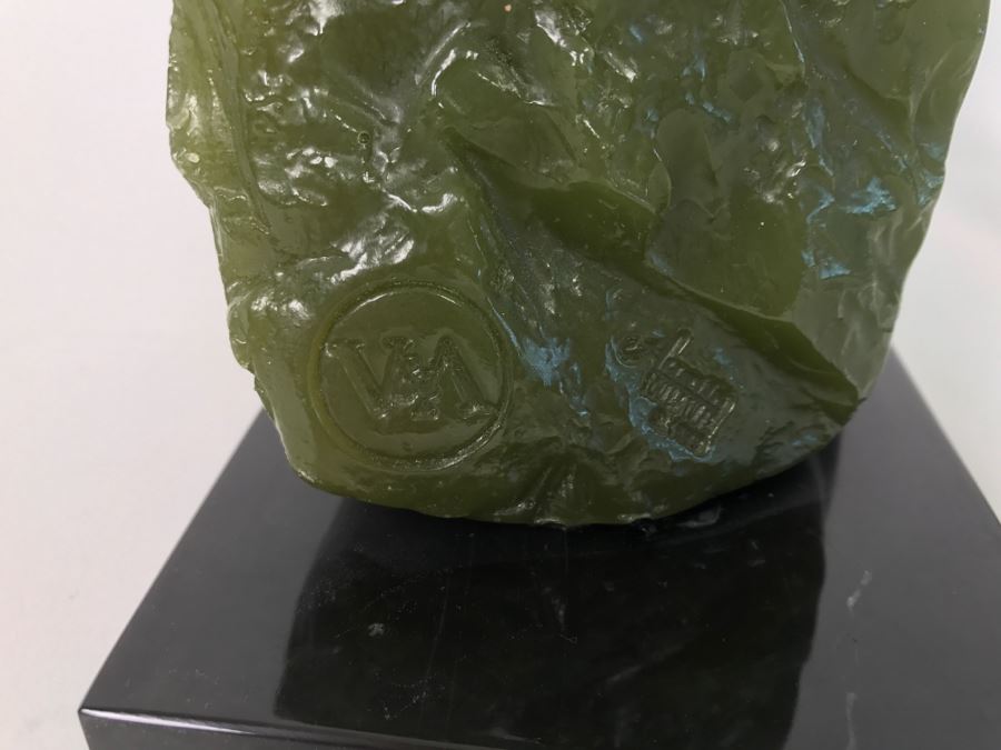 V&A Horse Head Reproduction Green Resin Sculpture by Austin Sculpture 1995 [Photo 7]