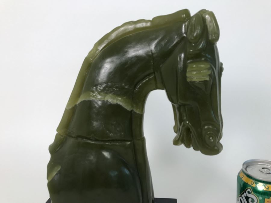 V&A Horse Head Reproduction Green Resin Sculpture by Austin Sculpture 1995 [Photo 2]