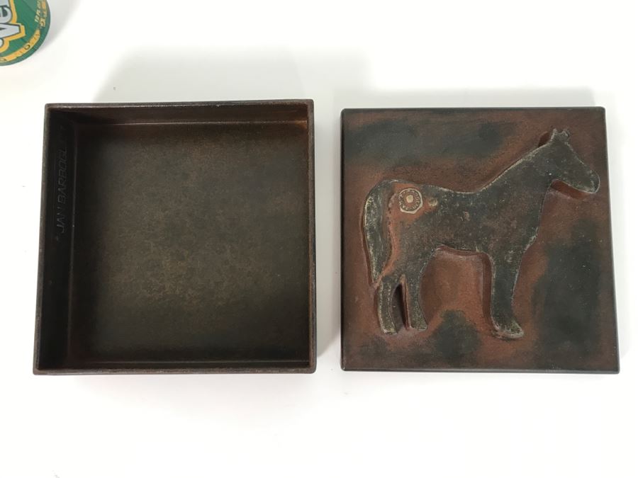 Jan Barboglio Designer Embossed Metal Horse Box And Embossed Leather Horse Box [Photo 6]