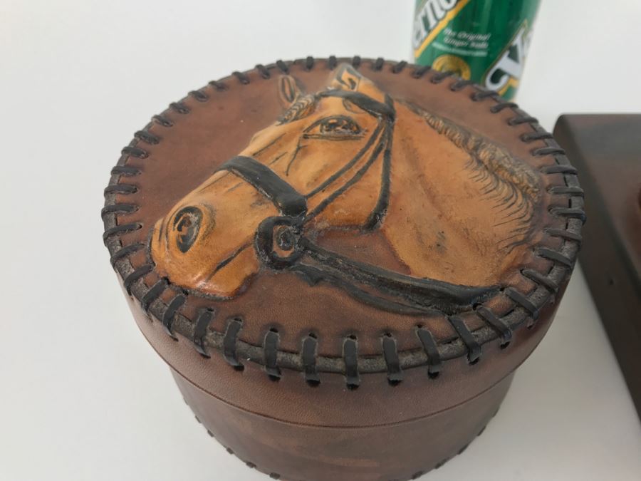 Jan Barboglio Designer Embossed Metal Horse Box And Embossed Leather Horse Box [Photo 7]