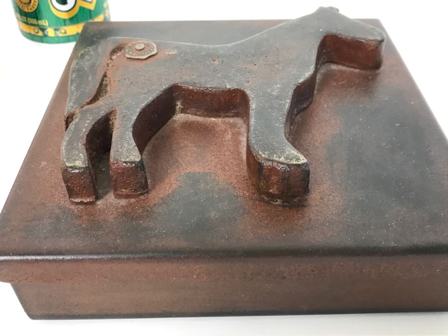 Jan Barboglio Designer Embossed Metal Horse Box And Embossed Leather Horse Box [Photo 2]