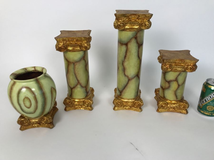 Set Of Faux Marble Objet D'art [Photo 2]