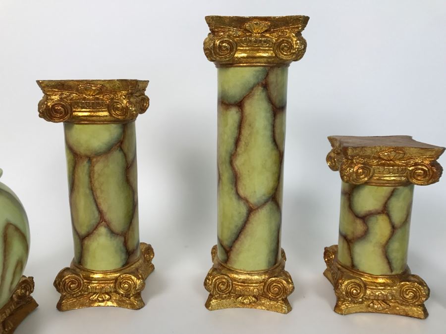 Set Of Faux Marble Objet D'art [Photo 3]