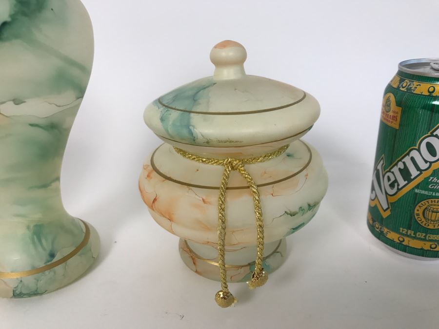 Set Of (3) Glass Vases And Bowls [Photo 6]