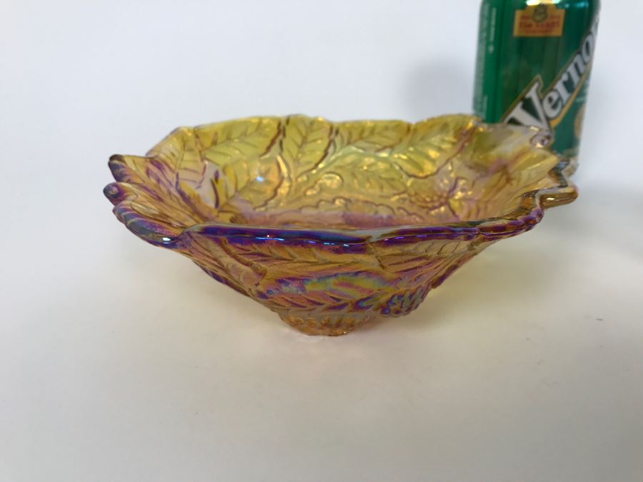 Carnival Glass Bowl And Glass Basket [Photo 6]