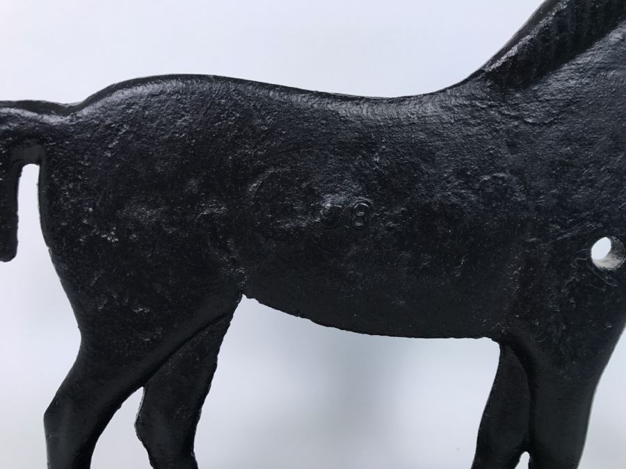 Large Black Metal Horse Sculpture [Photo 7]