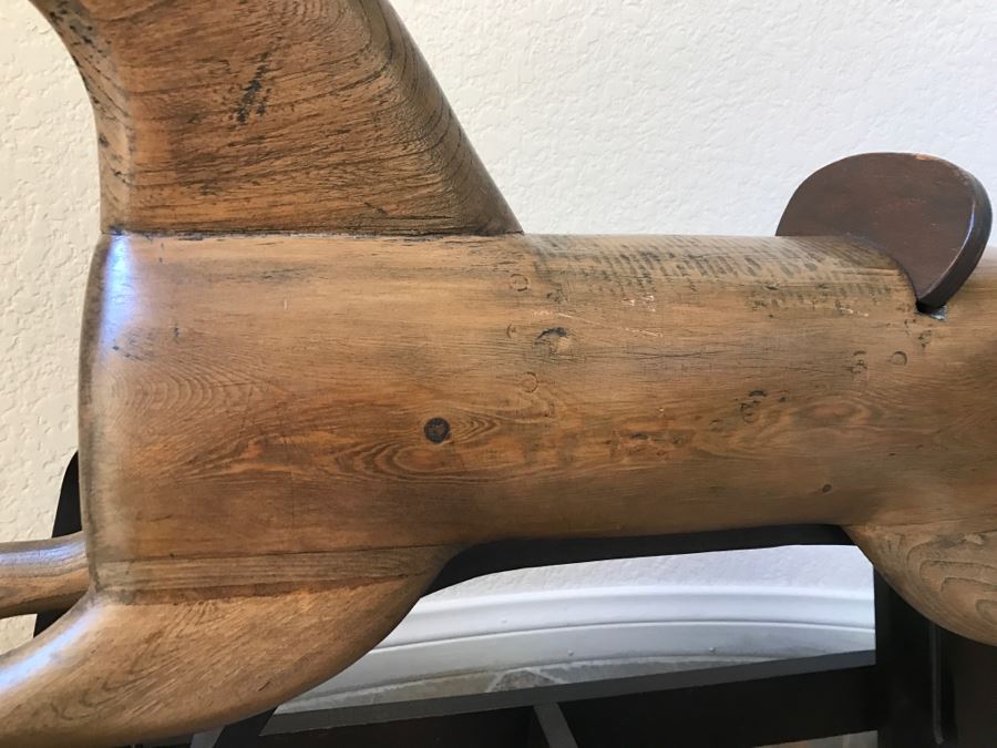 Wooden Folk Art Rocking Horse [Photo 4]